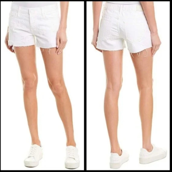 RAILS Logan White Stars Distressed Denim Short - Picture 1 of 16